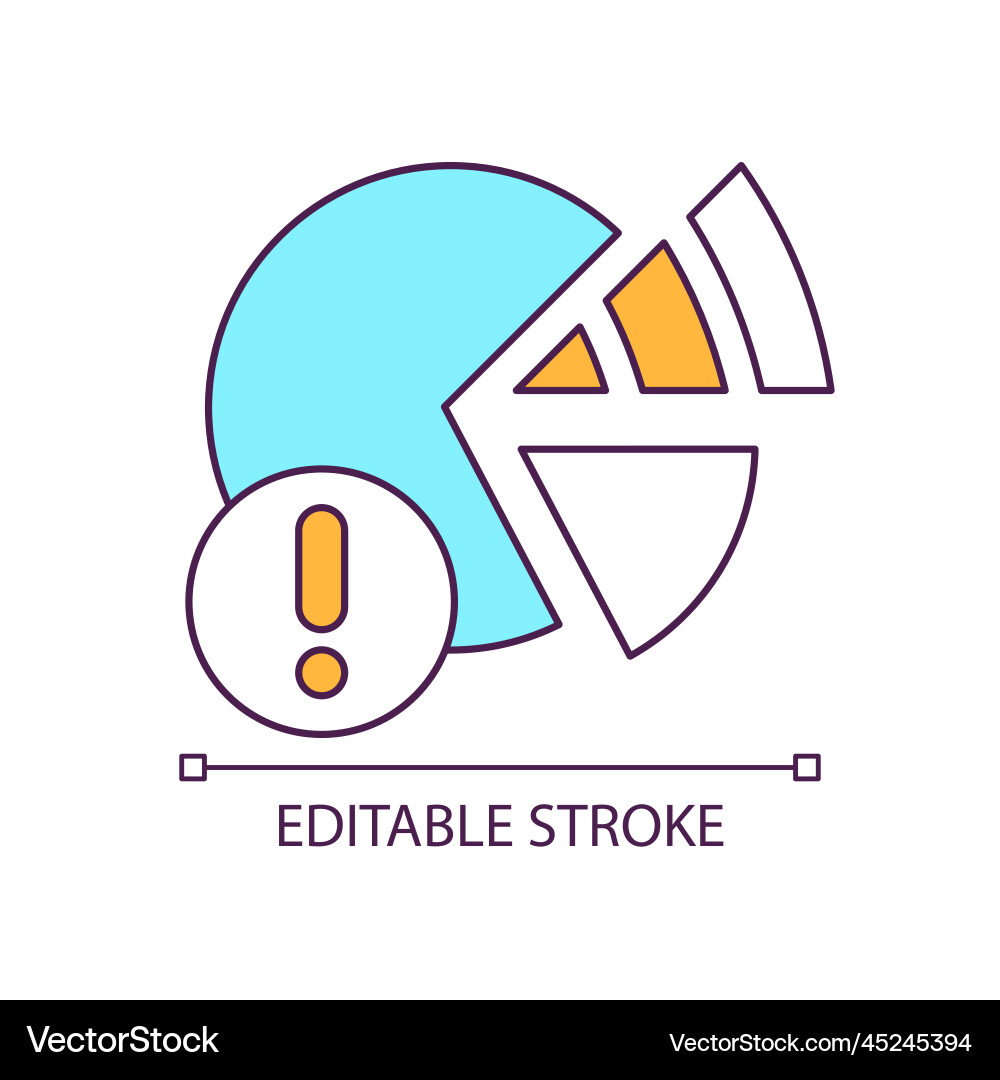 RGB Color Error Icon - Data Analytics vector image