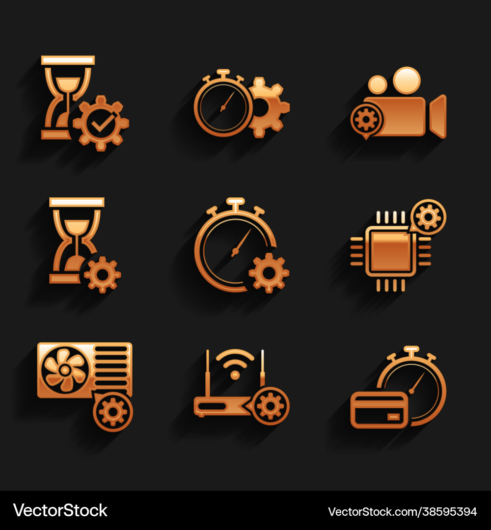 Set time management setting router and wi-fi Set time management setting router and wi-fi Vector Image