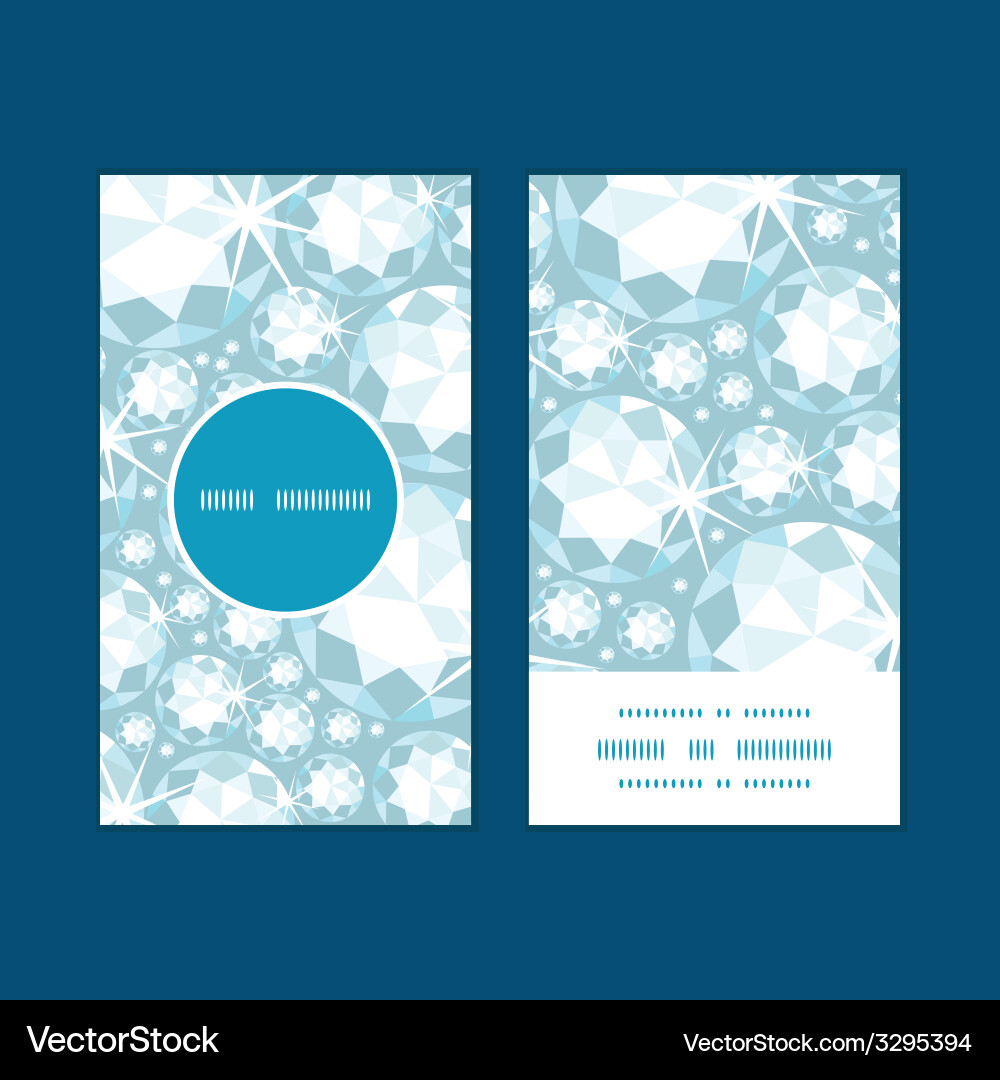Shiny diamonds vertical round frame pattern Vector Image