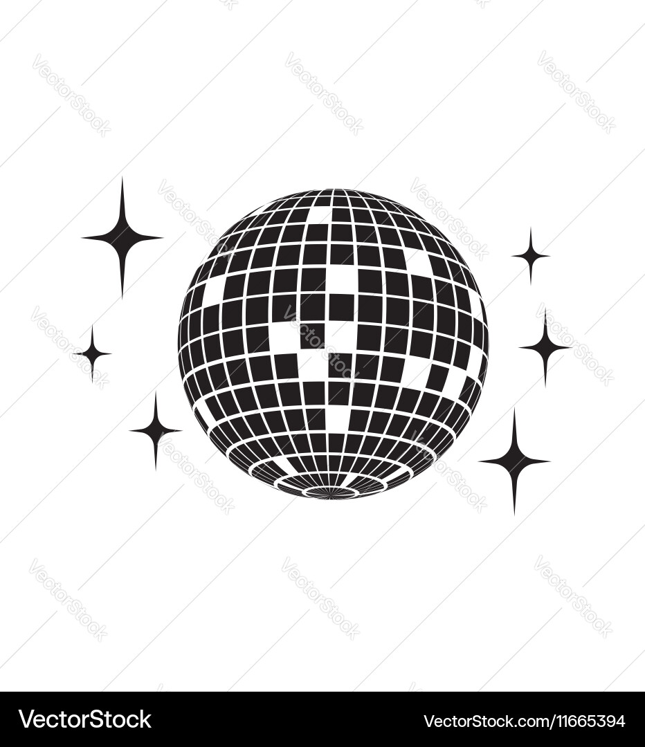Shiny Disco Ball Icon – Royalty-Free Vector | VectorStock, image size:932x1080