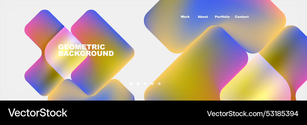 Square internet web page design template Vector Image