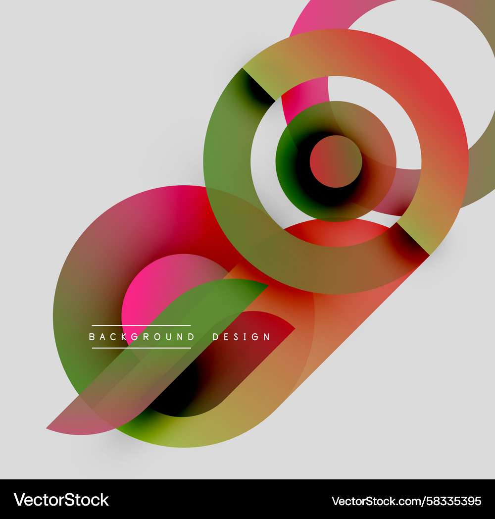 Abstract colorful circles overlap creating Vector Image