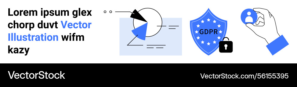 Data privacy concept with gdpr shield user icon Data privacy concept with gdpr shield user icon vector image