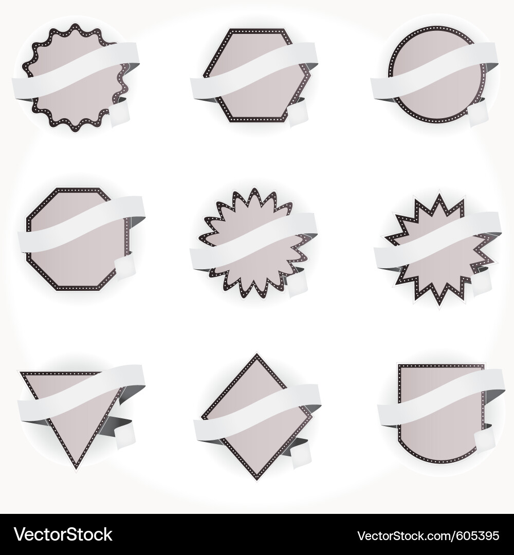 Decorative Labels & Borders Vector Image