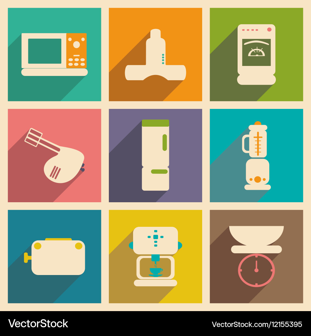Flat with shadow concept and mobile application Vector Image