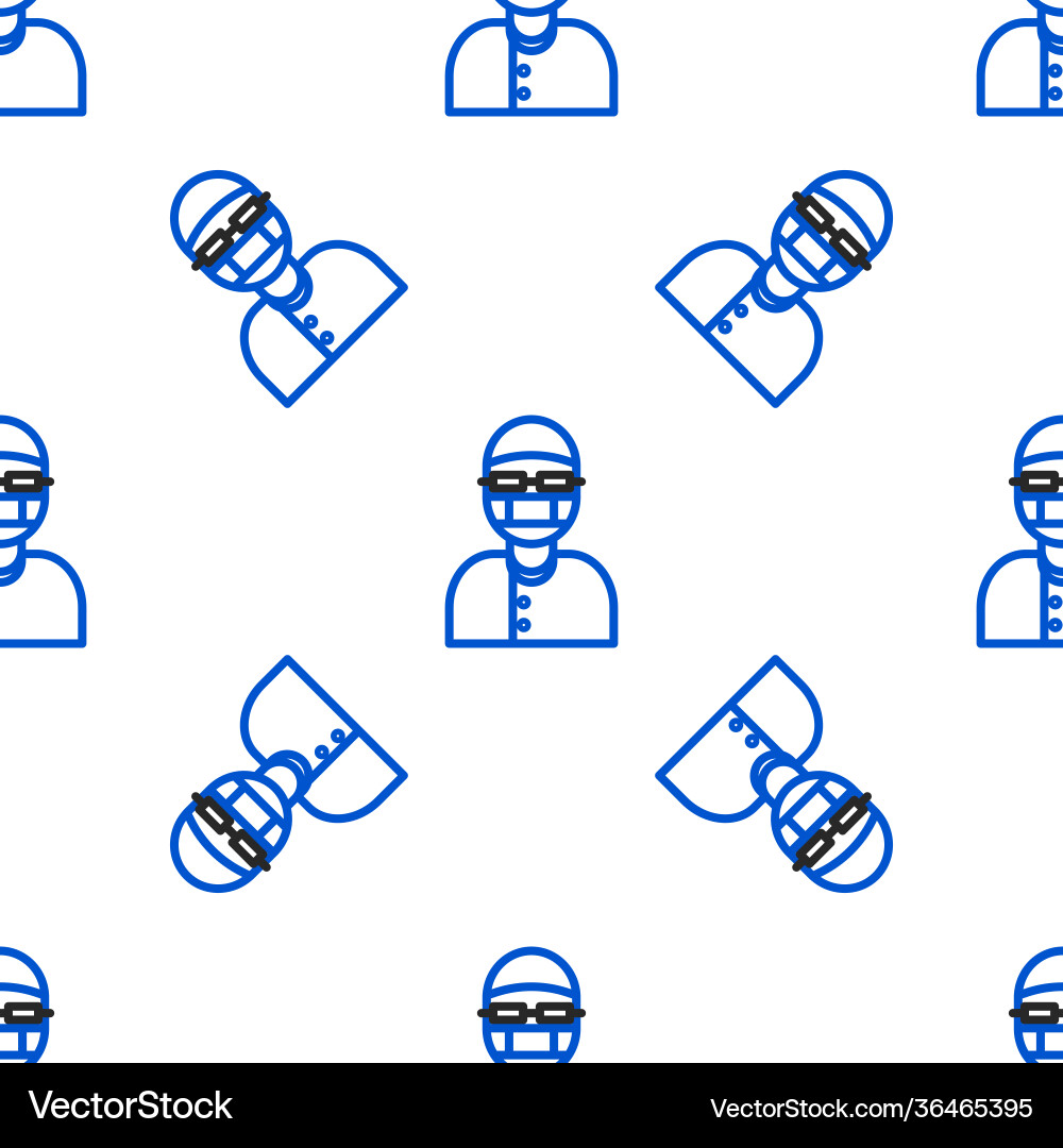Line assistant icon isolated seamless pattern Vector Image