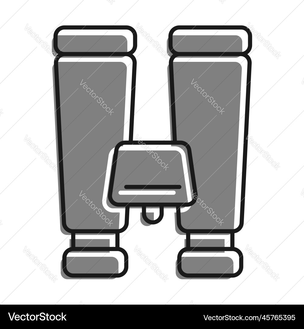 Linear icon binoculars to observe distant objects vector image