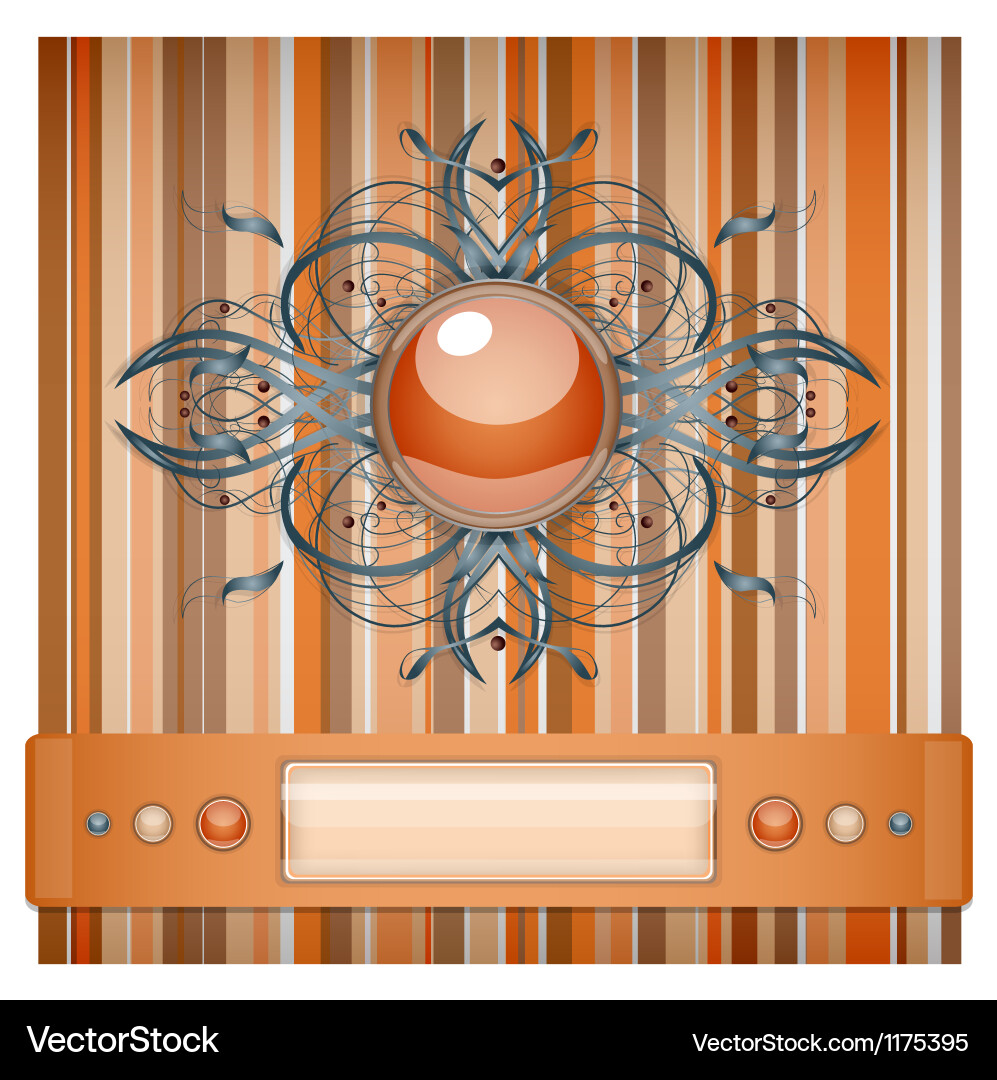Orange and gray background with pattern Vector Image