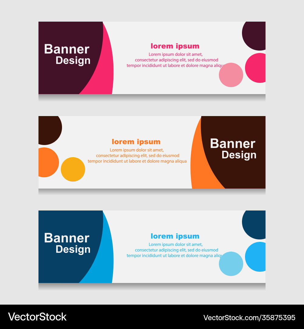 Set design print banner or web template can Set design print banner or web template can Vector Image