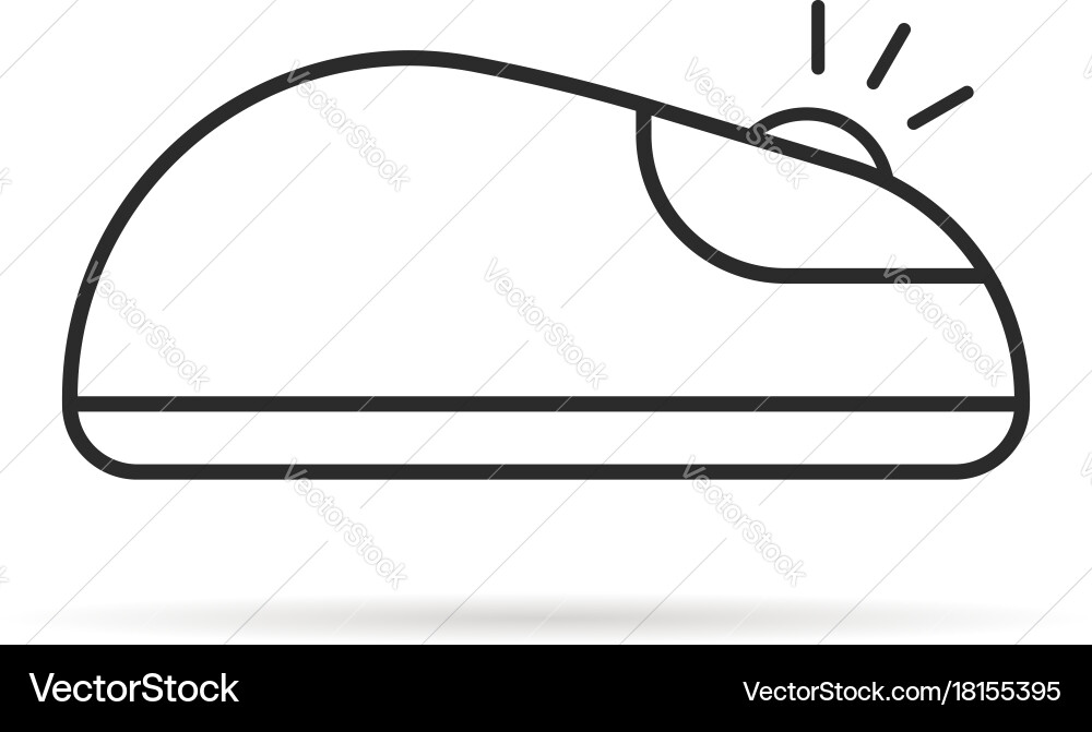 Thin line click computer mouse icon Vector Image