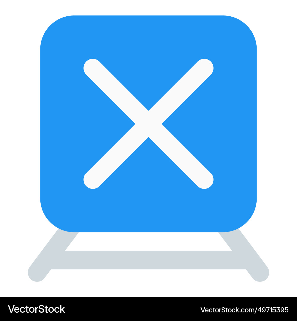 Train cancelled due to a technical issue Vector Image