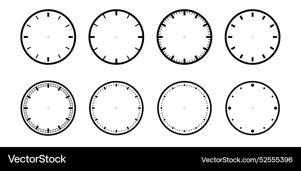 Clock face template isolated timer or stopwatch Clock face template isolated timer or stopwatch vector image