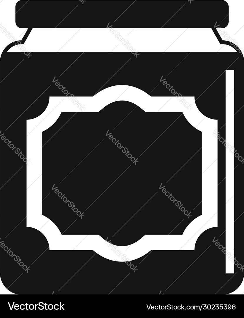 Condiment jar icon simple style Condiment jar icon simple style Vector Image