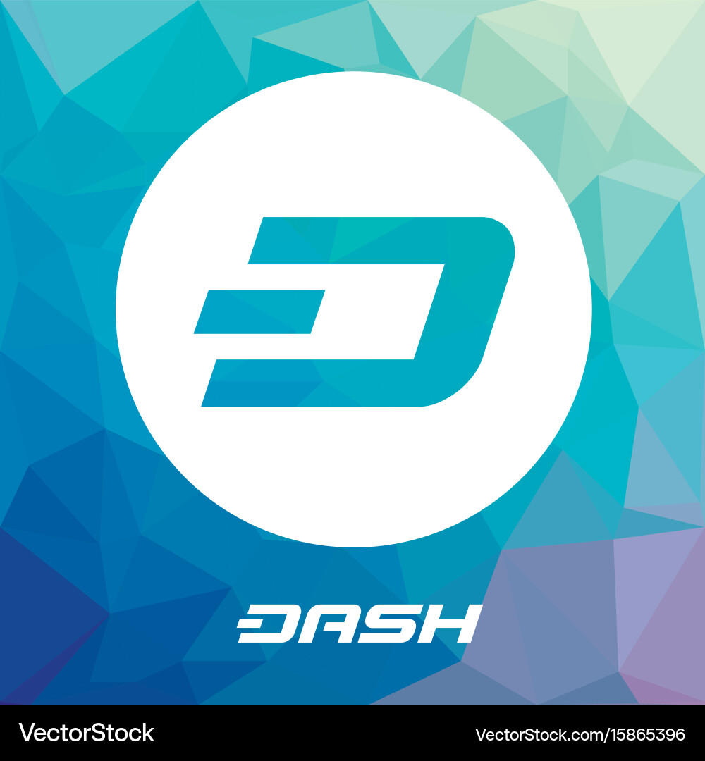 Dash blockchain cripto currency logo Vector Image