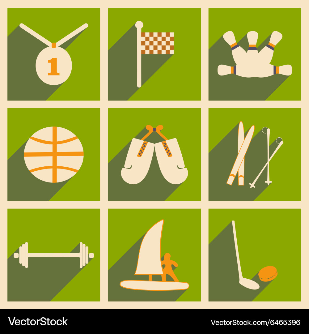 Flat with shadow concept and mobile application Vector Image