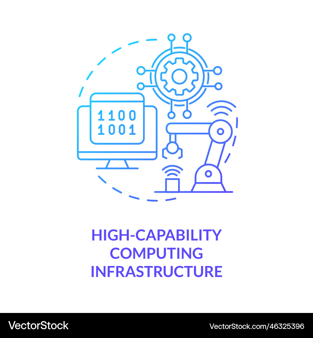 High capability computing infrastructure blue High capability computing infrastructure blue vector image