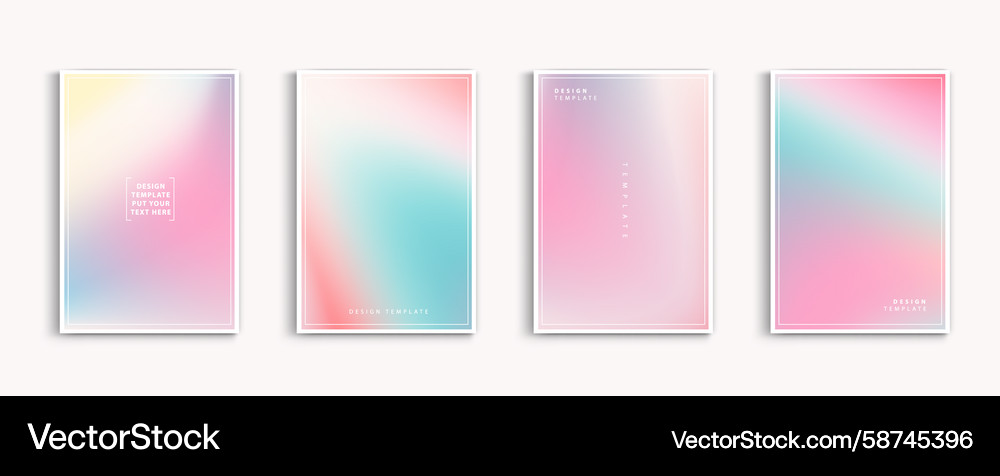 Pastel Gradient Color Blocks Vector Image