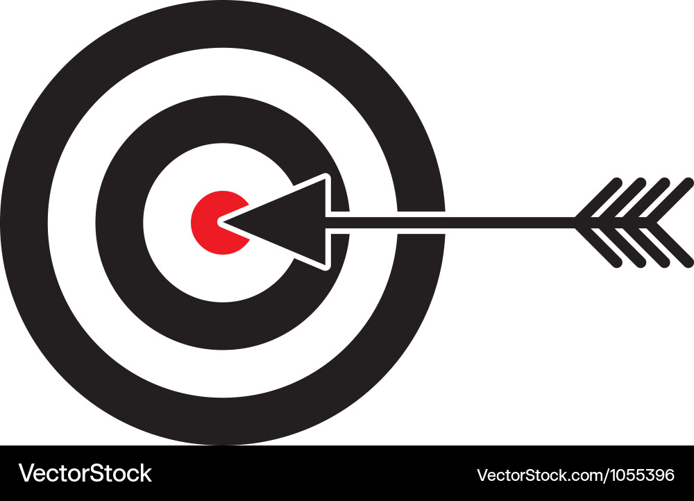 Red Target with Arrow vector image