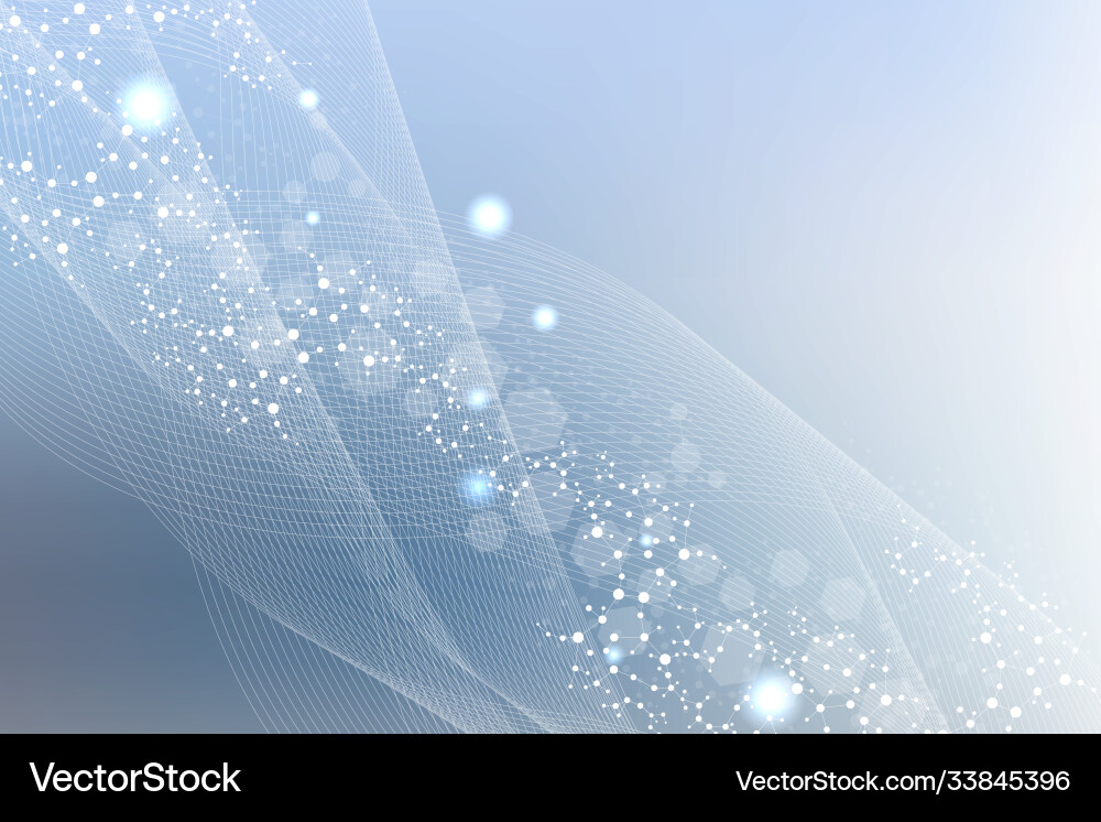 Science network pattern connecting lines and dots Science network pattern connecting lines and dots Vector Image