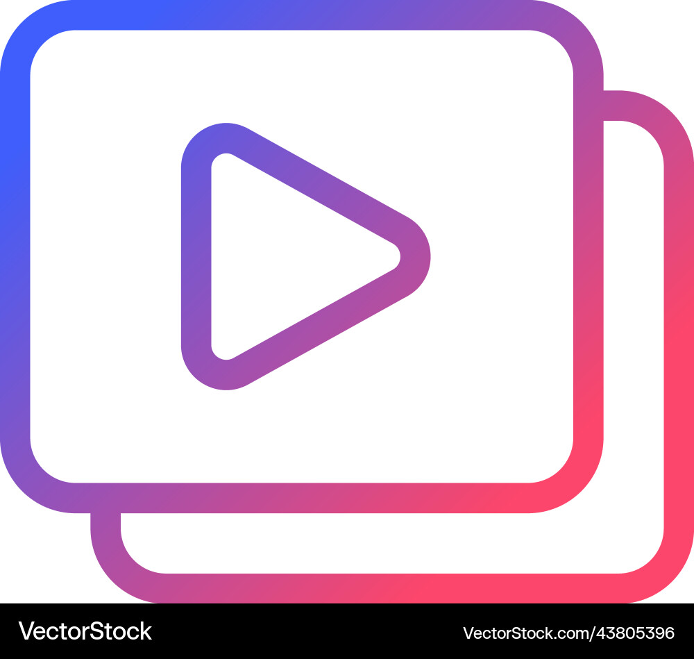 Set of video files pixel perfect gradient linear Vector Image