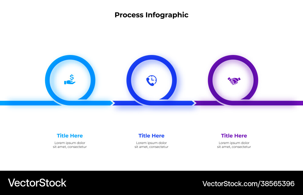 Three Rings Data Visualization Vector Image