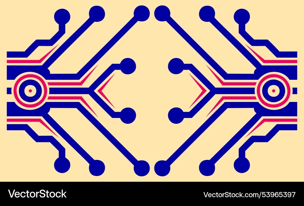 Abstract color banner with part of electrical Vector Image