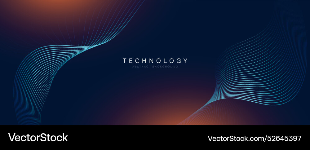Abstract Tech Wave Background Vector Image