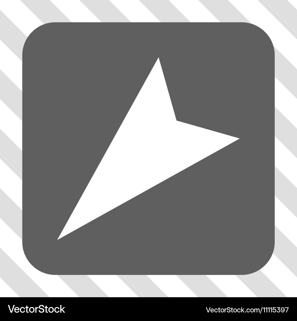 Arrowhead left-down rounded square button Vector Image
