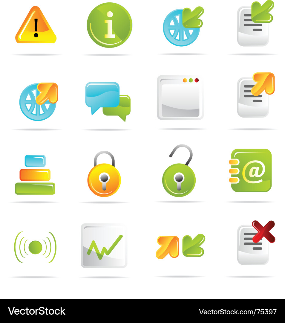 Document Icon Set Vector Image