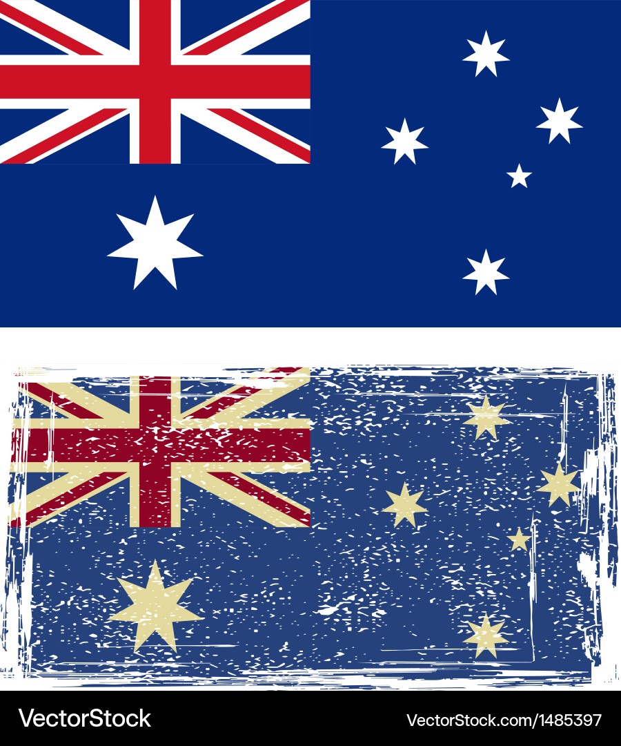 Grunge Australian Flag vector image