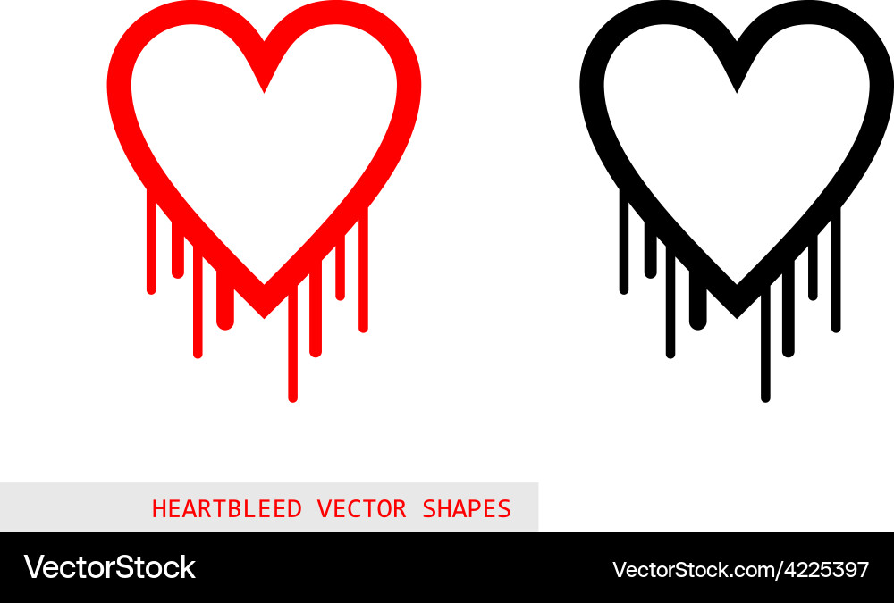 Heartbleed openssl bug shape Vector Image