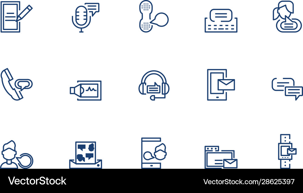 Isolated messages icon set design Isolated messages icon set design vector image