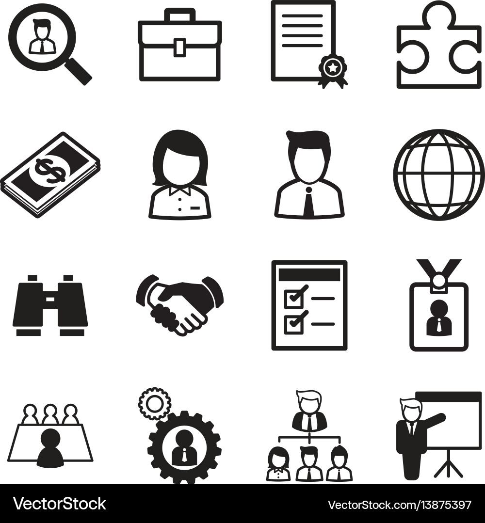 Job icon set Job icon set vector image