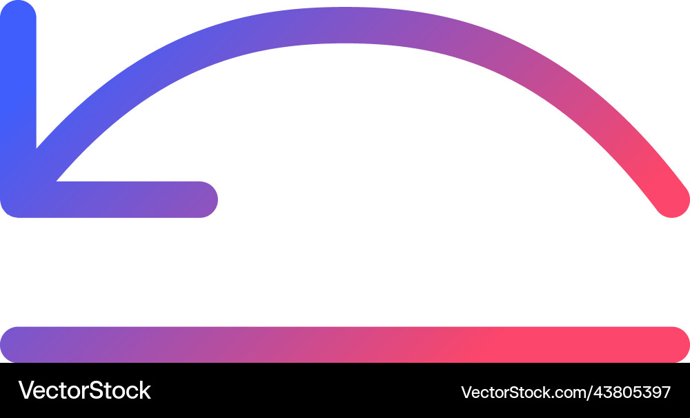 Move backward pixel perfect gradient linear ui Vector Image