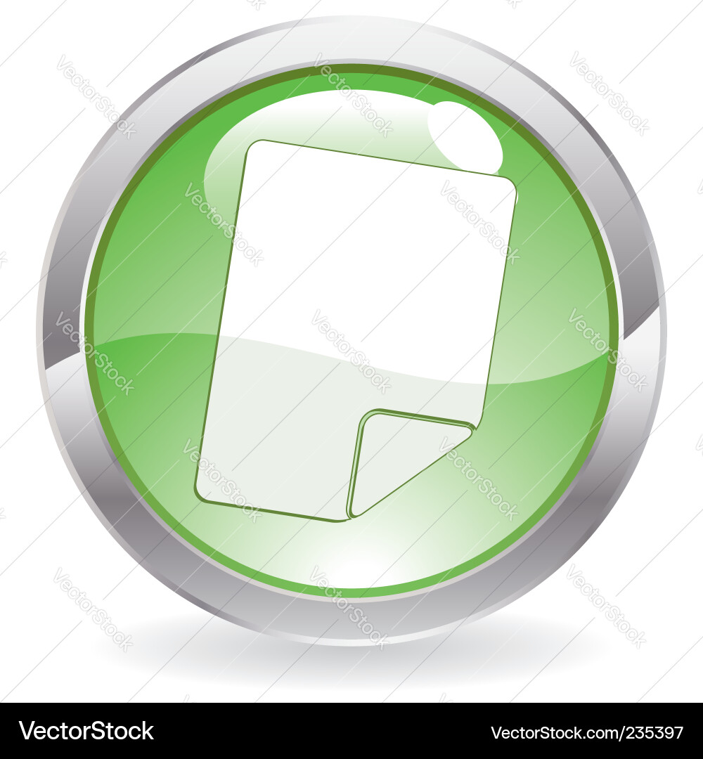 Note Icon - 3D Button Vector Image