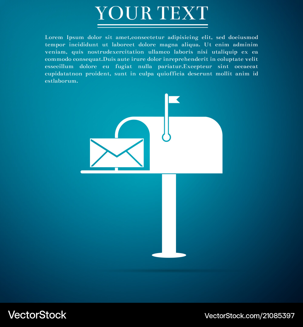 Open mail box with an envelope icon isolated vector image
