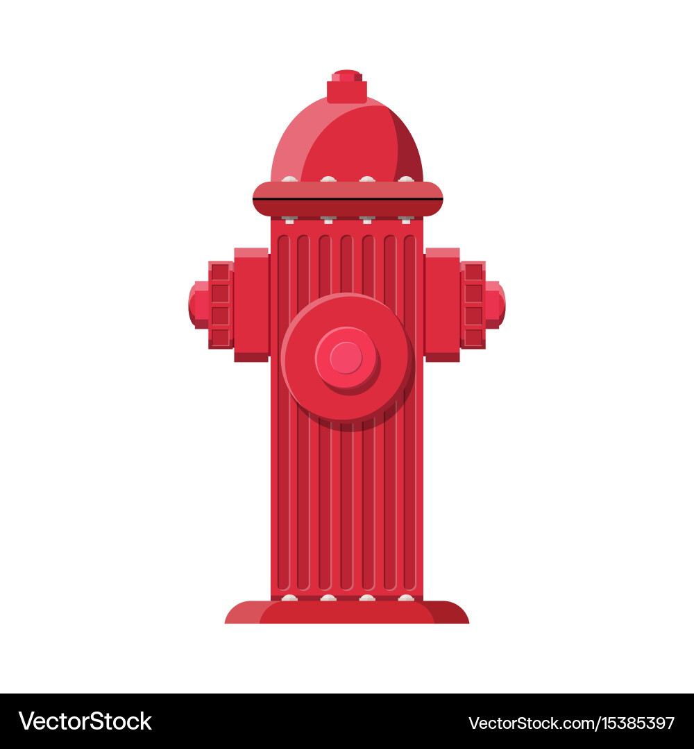 Red fire hydrant equipment Royalty Free Vector Image