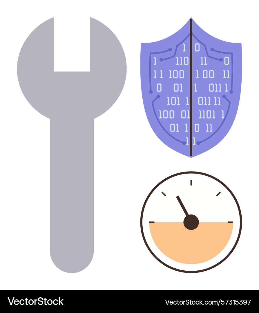 Tools for cybersecurity optimization Vector Image