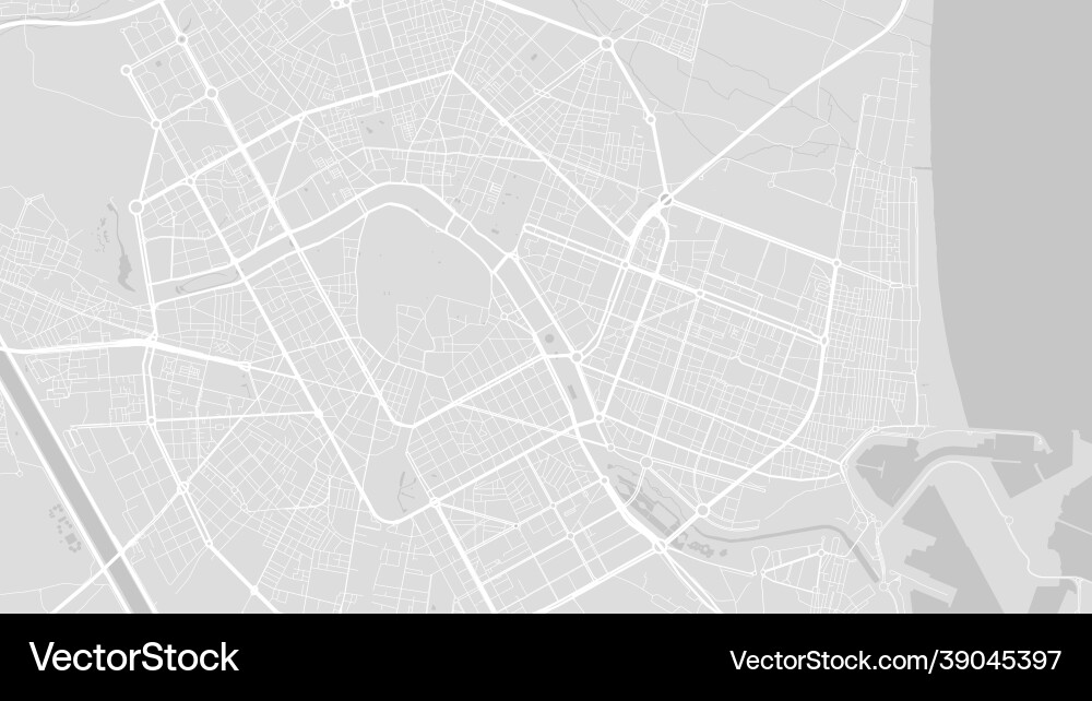 White and light grey valencia city area White and light grey valencia city area Vector Image
