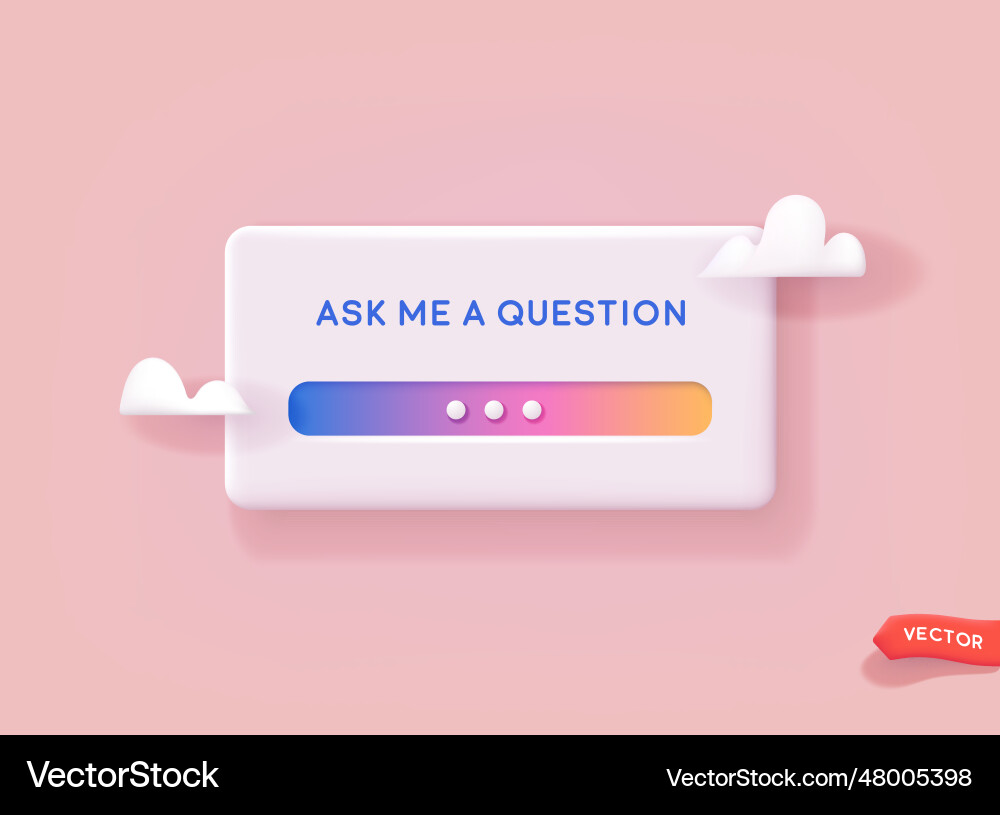 Ask Me A Question UI Window vector image