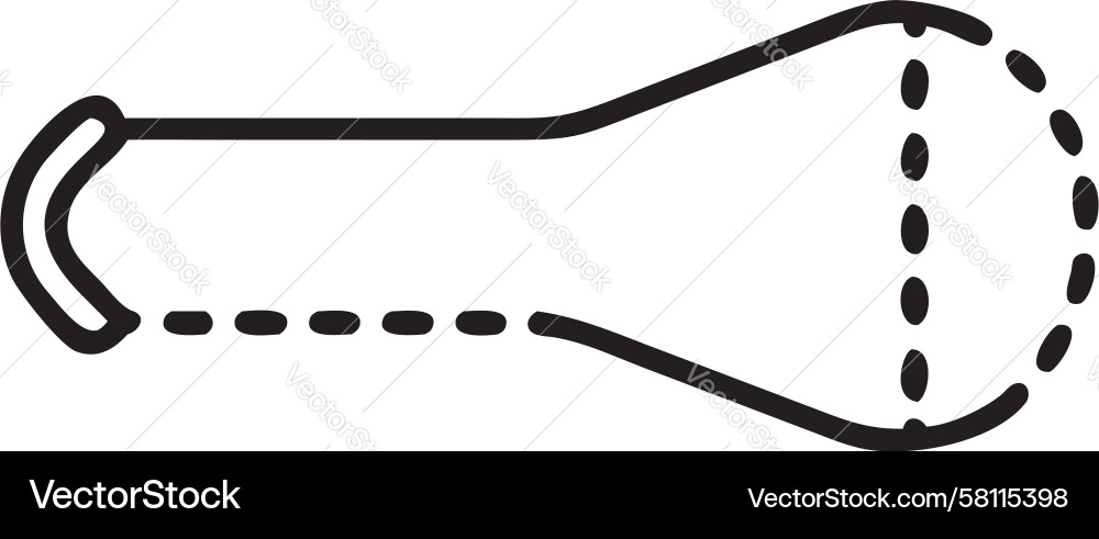 Dashed Rounded Form Vector Image