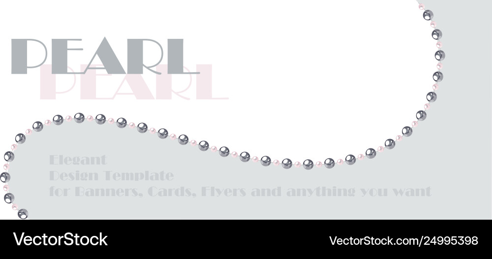 Elegant template with pearl string design Vector Image