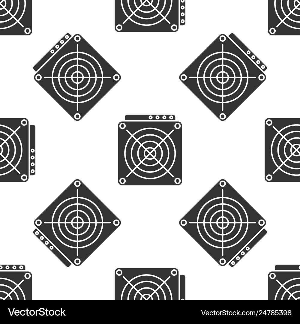 Grey asic miner icon isolated seamless pattern Grey asic miner icon isolated seamless pattern vector image