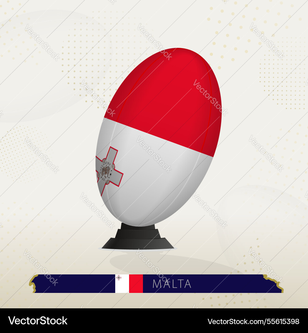 Malta Rugby Ball auf Kick-Tees Malta Rugby Ball auf Kick-Tees vektorbild