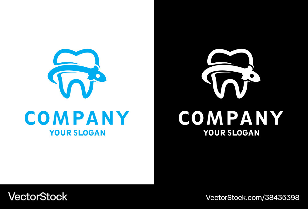 Rocket Dental Logo Vorlage Design Rocket Dental Logo Vorlage Design vektorbild