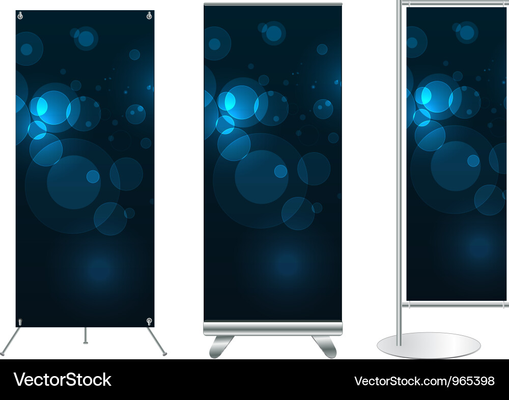 Roll-Up Banner Display Vector Image