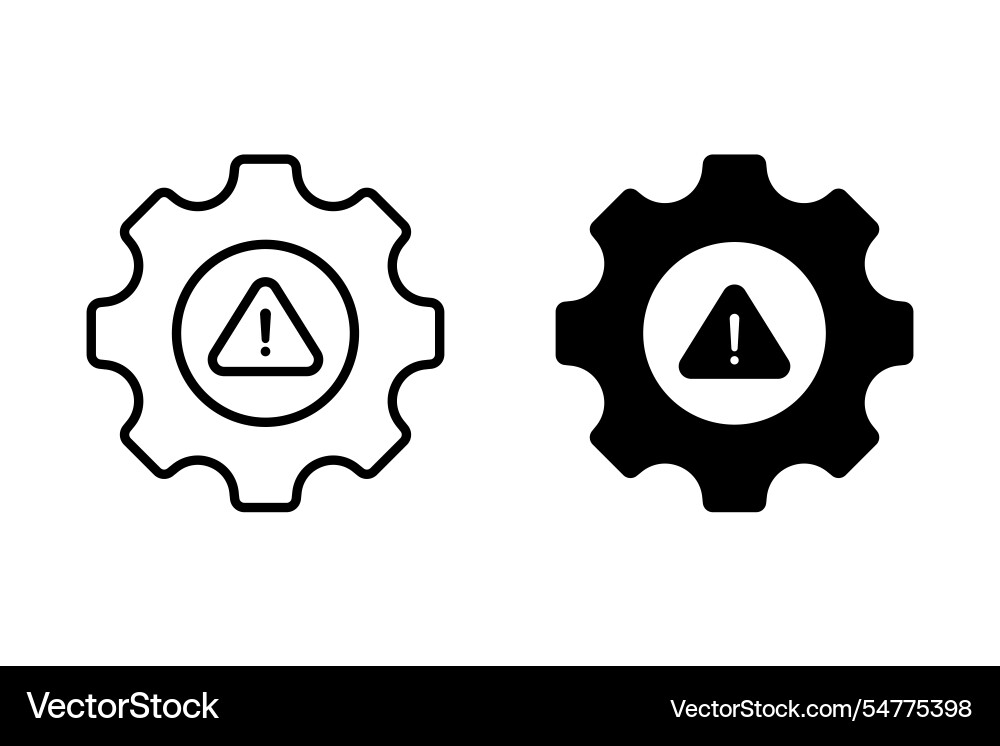 System error icon or not working concept Vector Image
