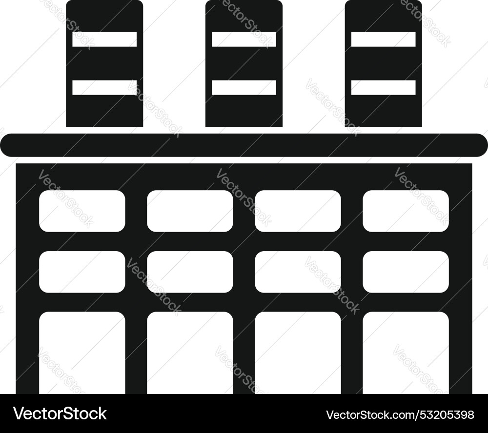 Three computer servers standing on a server rack Three computer servers standing on a server rack vector image