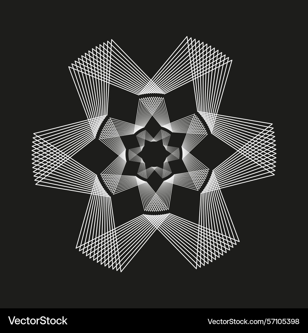 Wireframe star icon symmetric mesh structure Wireframe star icon symmetric mesh structure vector image
