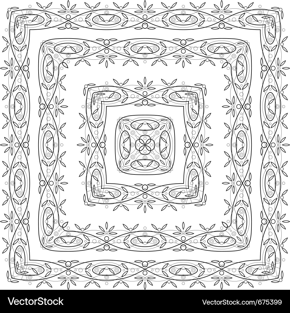 Abstract pattern frame Vector Image